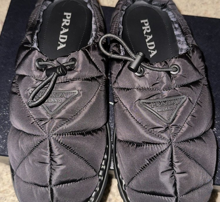 Prada Quilted Nylon Slippers