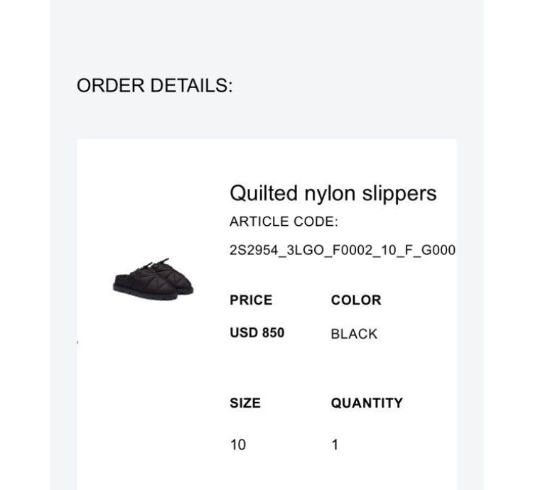 Prada Quilted Nylon Slippers