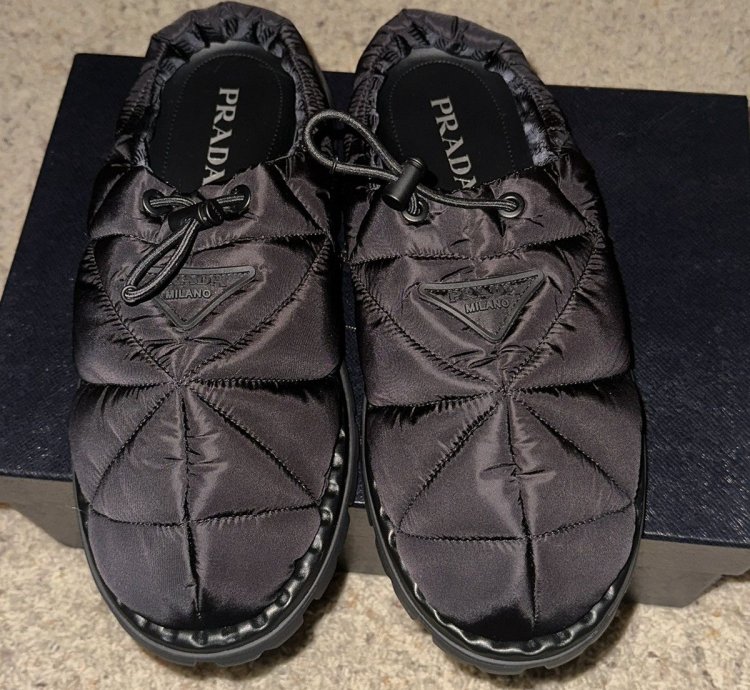 Prada Quilted Nylon Slippers