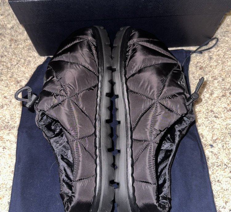 Prada Quilted Nylon Slippers