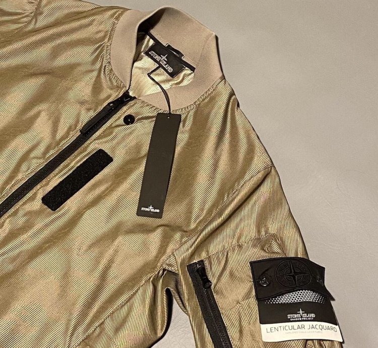 Stone Island Shadow Project Lenticular Jacquard Zip Bomber