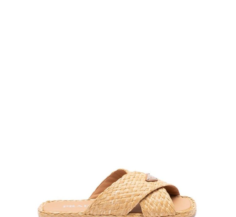 Prada Raffia Sandals Size Uk 10