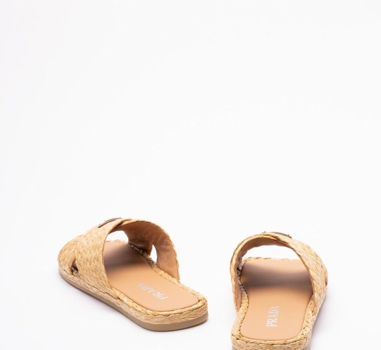 Prada Raffia Sandals Size Uk 10