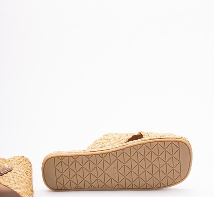 Prada Raffia Sandals Size Uk 10