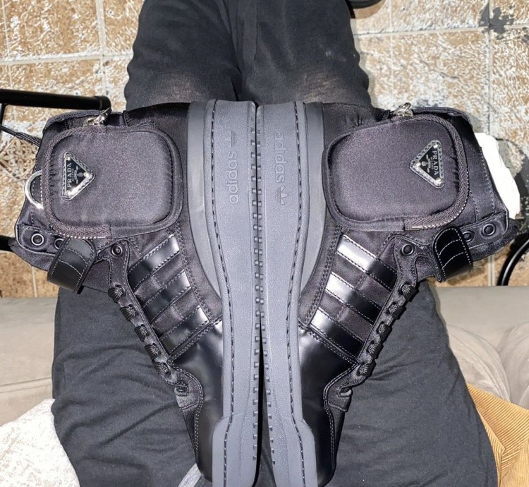 Prada Re-nylon Adidas Forum High In Core Black