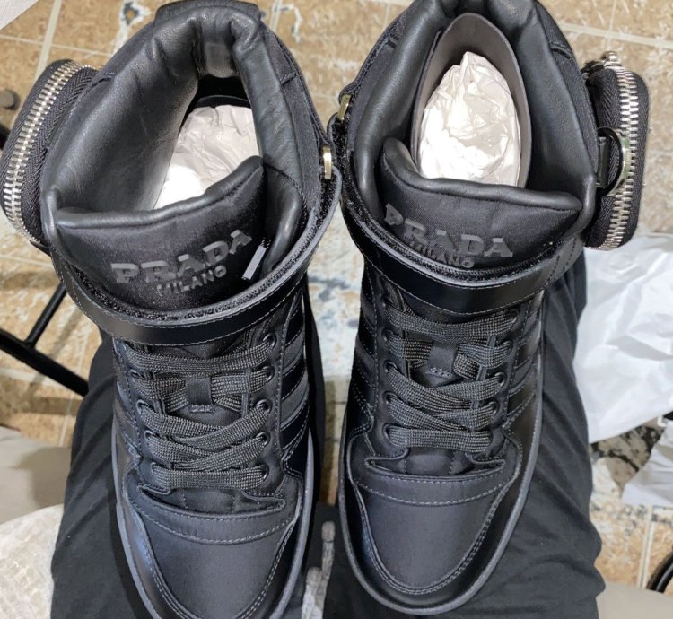 Prada Re-nylon Adidas Forum High In Core Black