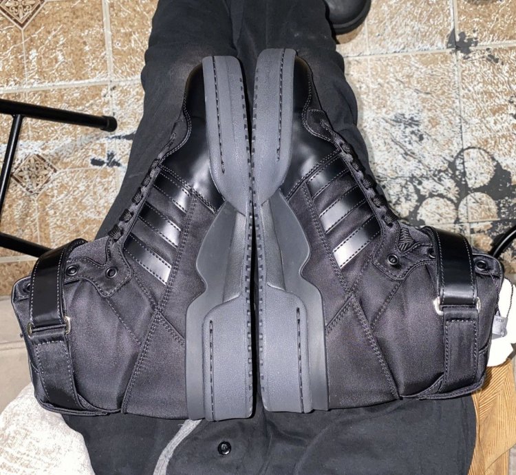 Prada Re-nylon Adidas Forum High In Core Black