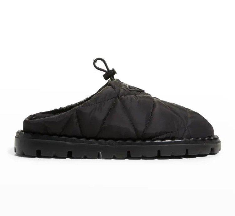 Prada Re-nylon Rush Quilted Slipper Mules