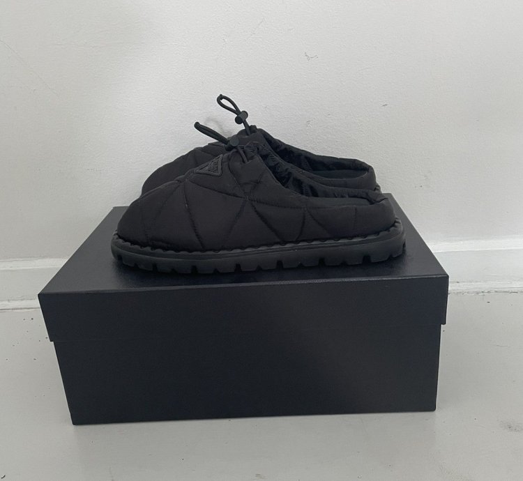 Prada Re-nylon Rush Quilted Slipper Mules