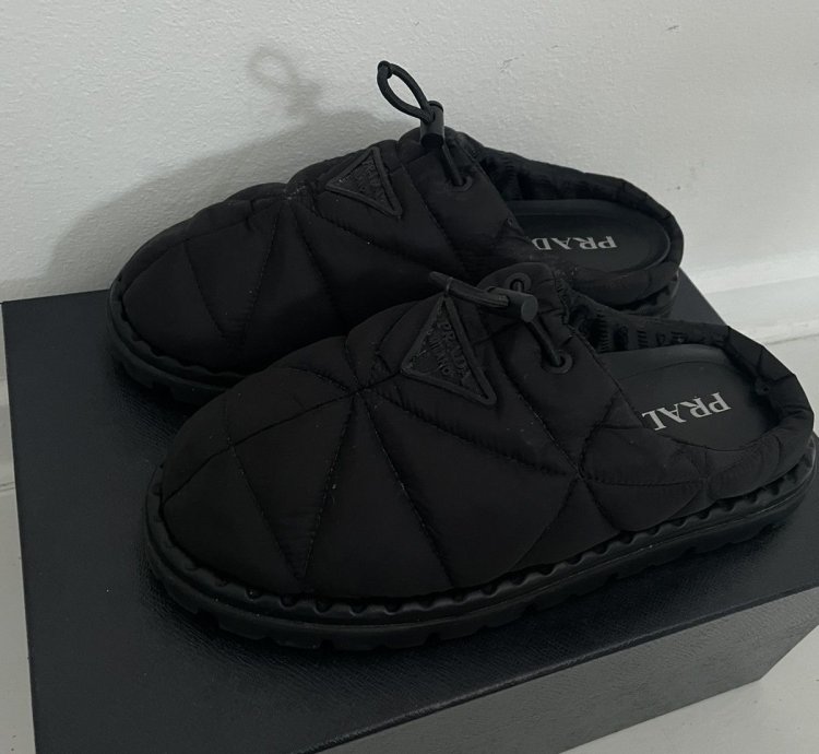 Prada Re-nylon Rush Quilted Slipper Mules