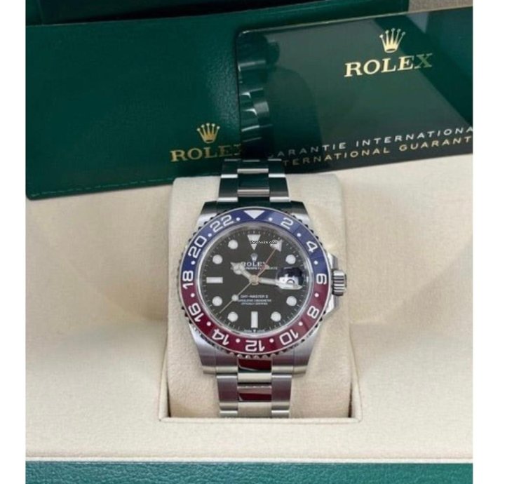 Rolex Gmt-master Ii Ii-40mm Steel Pepsi Black Dial Oyster Bracelet 126710blro
