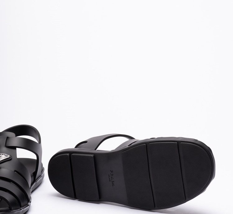 Prada Rubber Sandals Size Uk 9 For Men