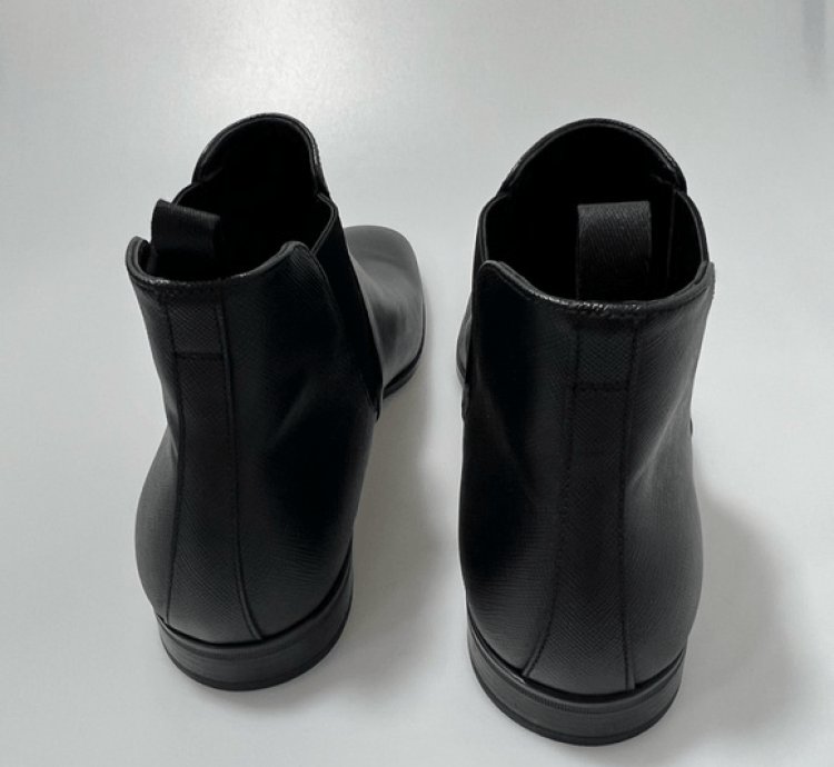 Prada Saffiano Leather Chelsea Boots Black Men Uk 8 Us 9