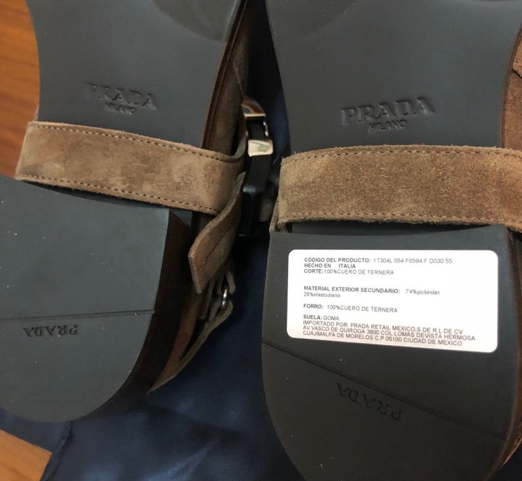 Prada Santiago Suede Logo Harness Western Brogue Shoe