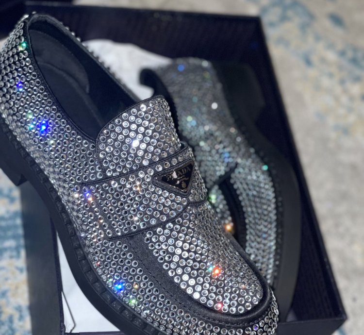 Prada Sayin Loafer With Crystal