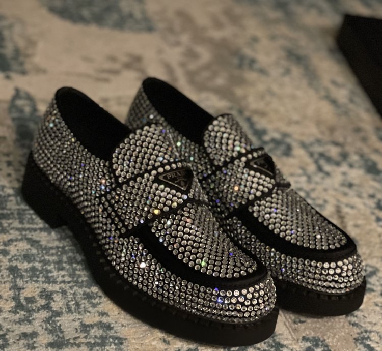 Prada Sayin Loafer With Crystal
