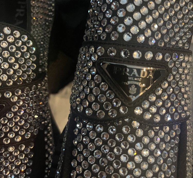 Prada Sayin Loafer With Crystal