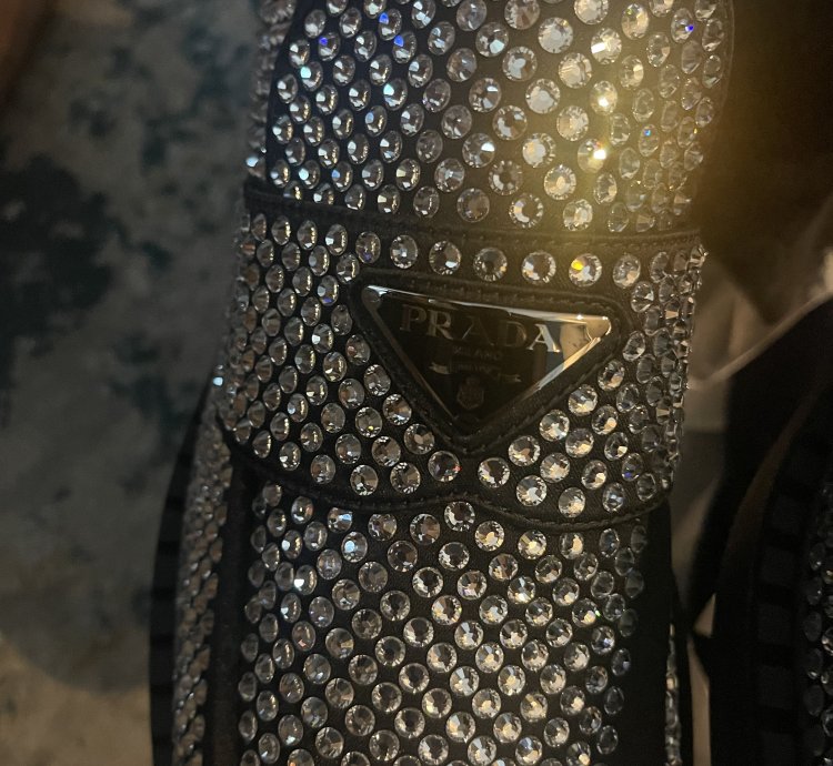 Prada Sayin Loafer With Crystal