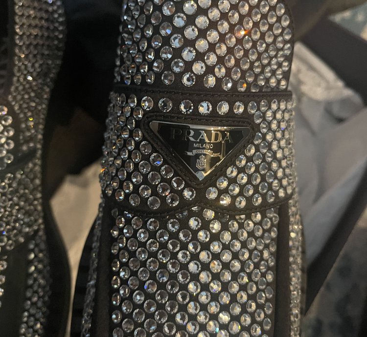 Prada Sayin Loafer With Crystal