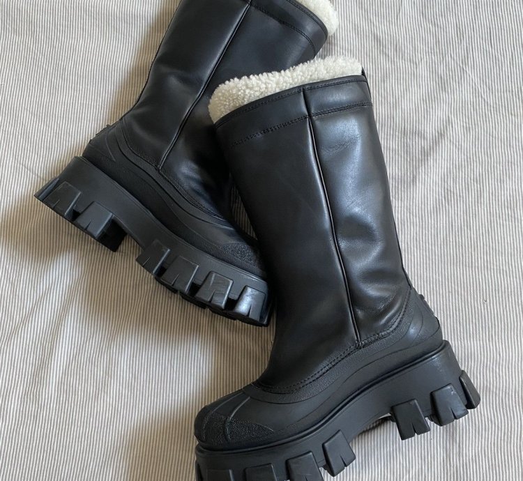 Prada Shearling Monilith Boots