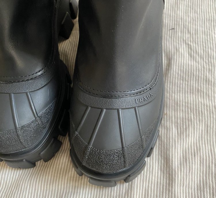 Prada Shearling Monilith Boots