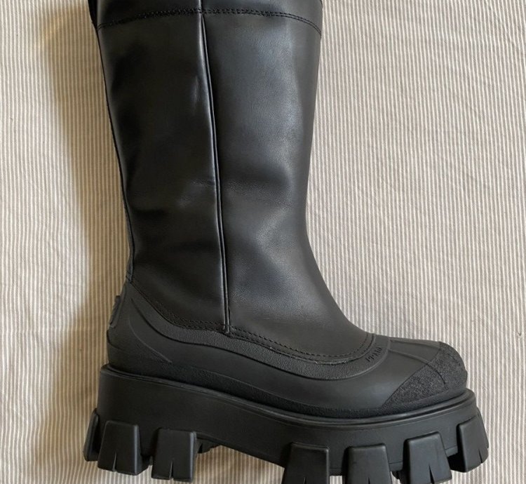 Prada Shearling Monilith Boots