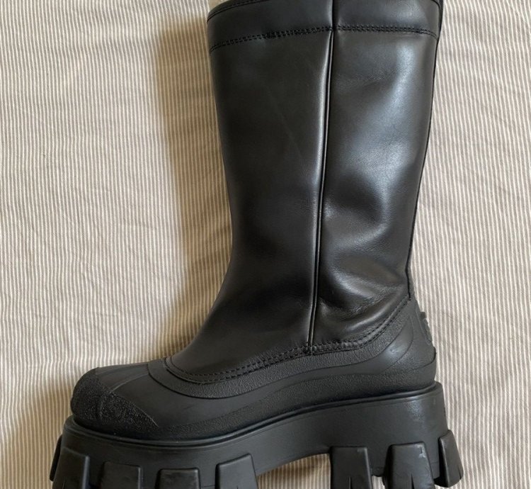 Prada Shearling Monilith Boots