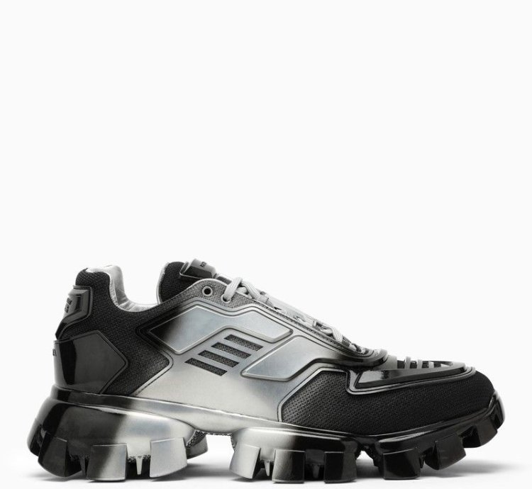 Prada Silver Black Prada Cloudbust Thunder Trainer