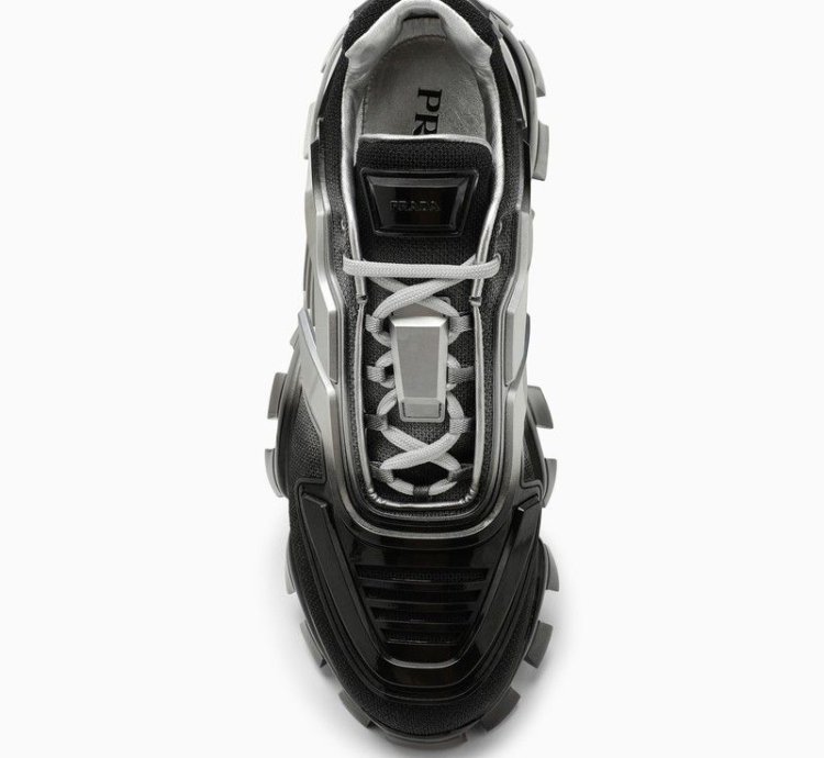 Prada Silver Black Prada Cloudbust Thunder Trainer
