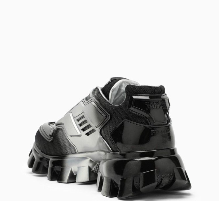 Prada Silver Black Prada Cloudbust Thunder Trainer