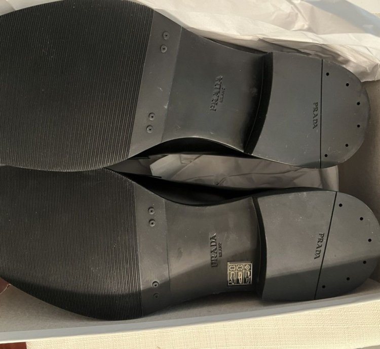 Prada Spazzolato 12 5 Rubber Soled Dress Shoe
