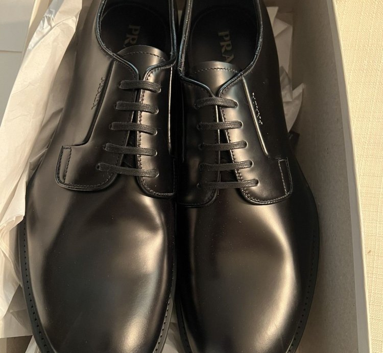 Prada Spazzolato 12 5 Rubber Soled Dress Shoe