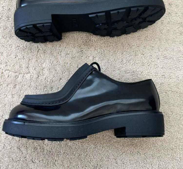 Prada Spazzolato Chunky Derby Size 42
