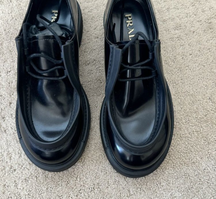 Prada Spazzolato Chunky Derby Size 42