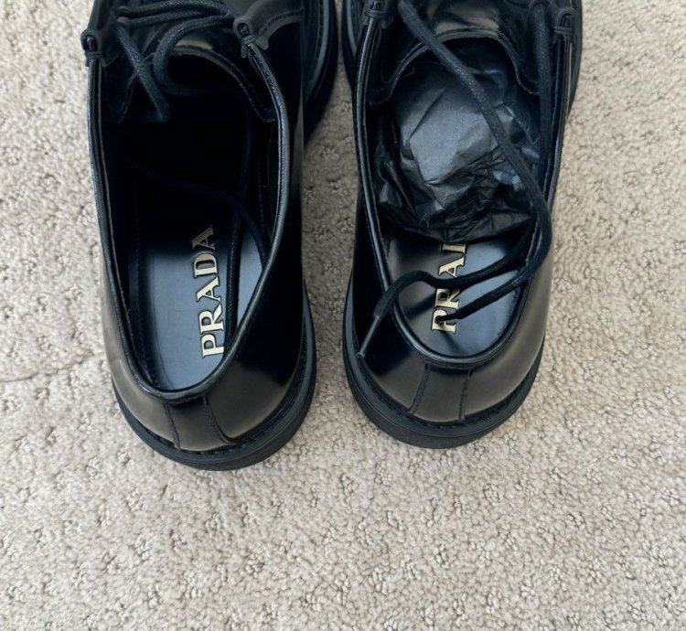 Prada Spazzolato Chunky Derby Size 42