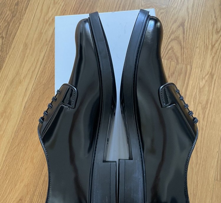 Prada Spazzolato Leather Lace-ups Derby Shoes
