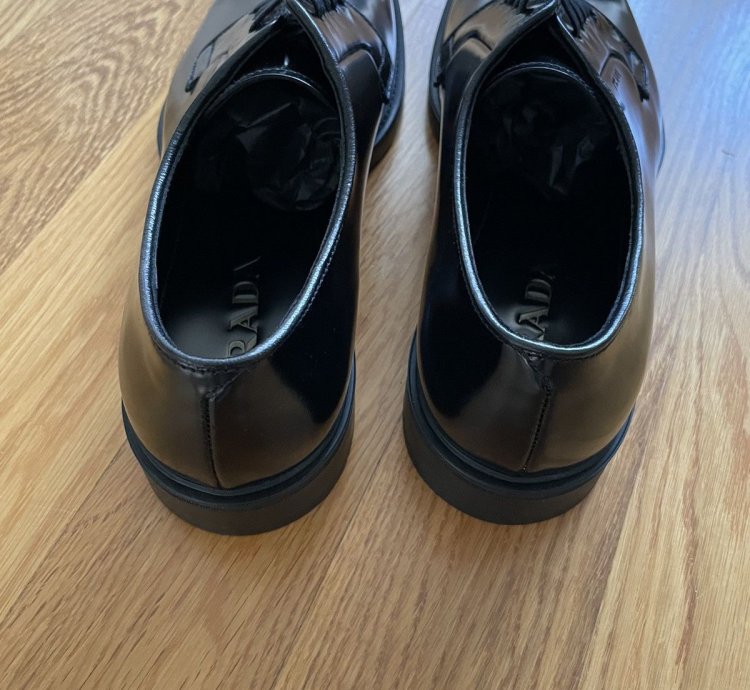 Prada Spazzolato Leather Lace-ups Derby Shoes