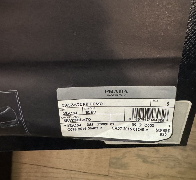 Prada Spazzolato Shoe