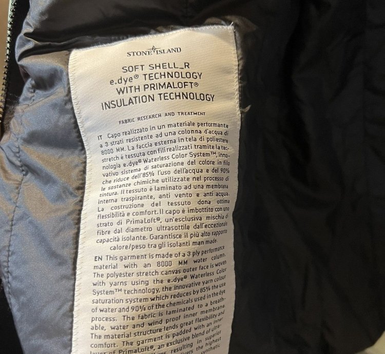 Stone Island Soft Shell- Dye With Primaloft Jacket -40527