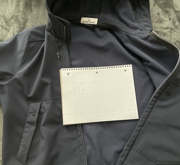 Stone Island Soft Shell- Hooded Jacket - Navy