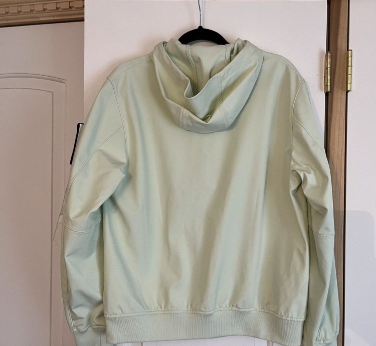 Stone Island Soft Shell- Pistachio Hooded Jacket Size