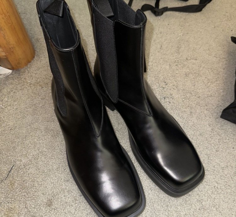 Prada Square Toe Chelsea Boots
