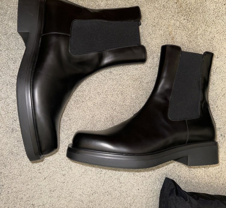 Prada Square Toe Chelsea Boots