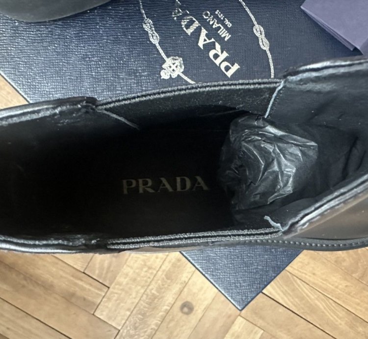 Prada Square Toe Chelsea Boots New With Box Uk 12