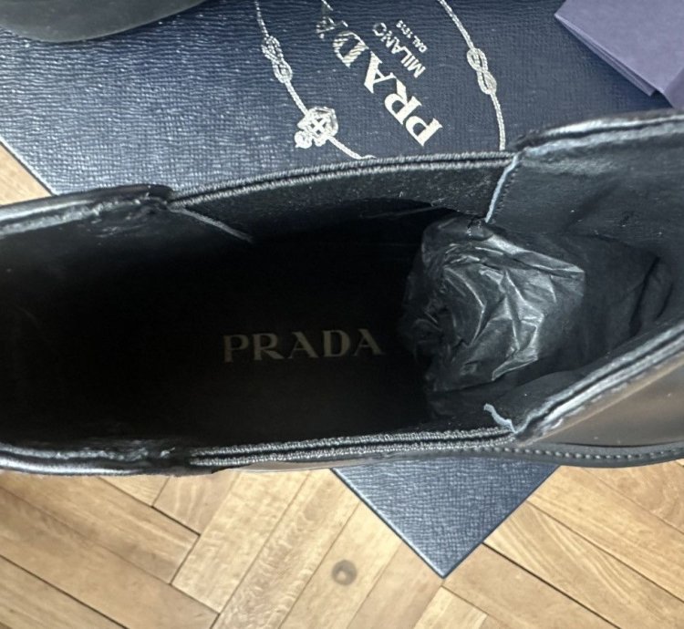 Prada Square Toe Chelsea Boots New With Box Uk 12