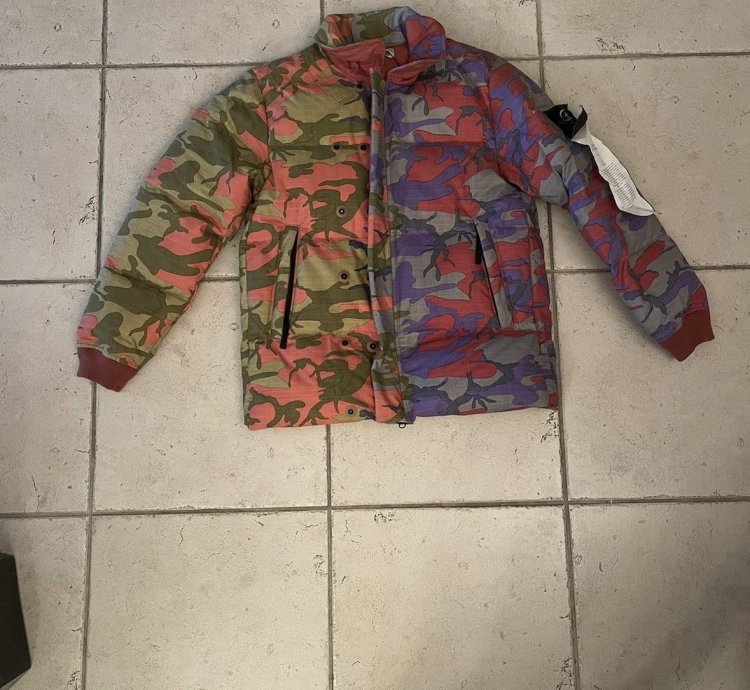 Stone Island Split Camo Puffer Jacket