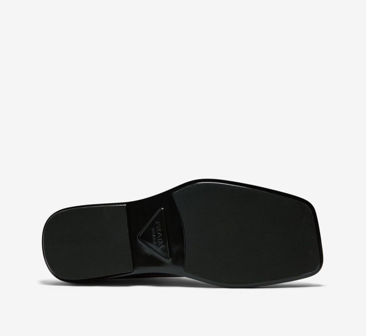 Prada Ss24 Runway Brushed Black Leather Derby Raf Simons