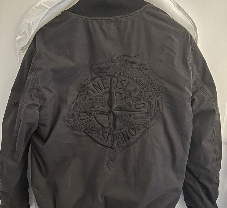 Stone Island Stretch Cotton Twill Jacketyear Of The Dragon