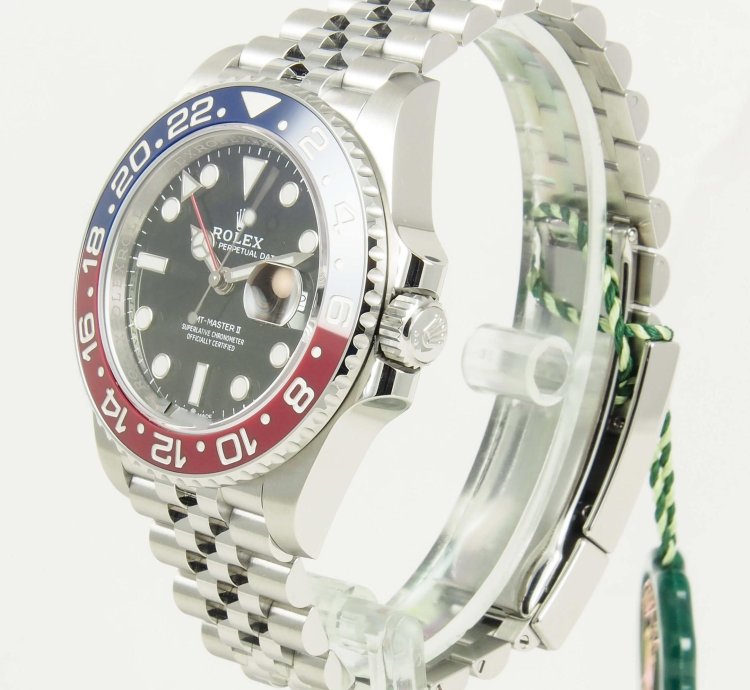 Rolex Gmt-master Ii Pepsi Blue Red Bezel Steel Black Dial Jubilee