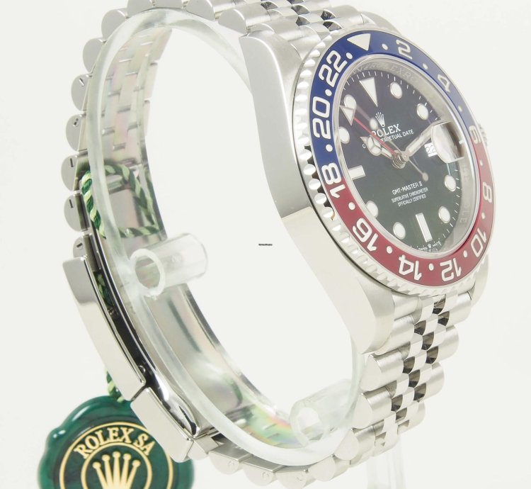 Rolex Gmt-master Ii Pepsi Blue Red Bezel Steel Black Dial Jubilee
